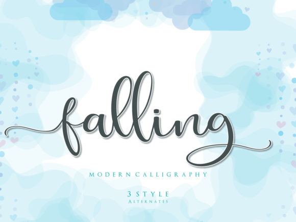 Falling Font: Friendly Handwritten Type for Business Branding