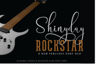 Shinyday Rockstar Duo: A Display Font for Campaigns